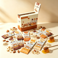 Sachet d'emballage alimentaire personnalisé en Mylar, forme oreiller, avec doublure en feuille mate, pour barres chocolatées énergétiques et snacks