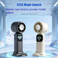 Ventilateur portable pliable à compresse froide, avec moteur sans balais 4000 mAh, affichage numérique et expression IA, vente en gros AFY