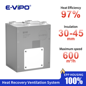 Système de récupération d'air E-VIPO WiFi ERV, système de ventilation mécanique à récupération de chaleur EPP HRV, unité de ventilation mécanique à <span class=keywords><strong>double</strong></span> flux d'air frais VMC - Product Image 3