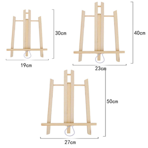 Petit chevalet d'exposition en bois pliable pour l'<span class=keywords><strong>art</strong></span>, l'artisanat, les mariages et les événements, avec logo gravé personnalisé, service OEM - Product Image 5