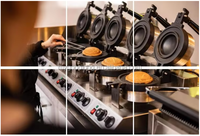 Restaurants Hôtels Meilleur numérique UFO Burger Machine Perfect Edges Electric Ice Cream Gelato Panini Press Sandwich Gaufrier