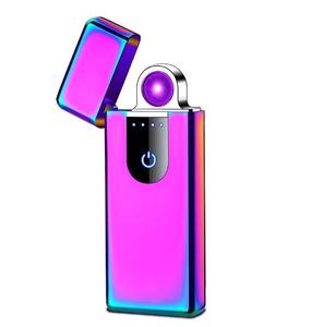 Nouveau briquet électronique rechargeable à arc rotatif rond à écran tactile avec logo OEM - Product Image 1