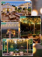 Guirlande lumineuse LED étanche et incassable pour extérieur, 220V E12, 25 pieds/50 pieds, dimmable, garantie 3 ans, décoration de vacances, à suspendre