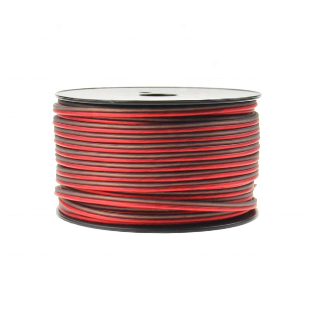 Best Quality Competitive Price Car Audio Speaker Cable Wire Conductor Material CCA, BC, TC, TCCA Frosted PVC Black Red 2 Core