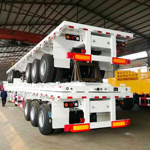 Semirremolque de Acero ZW GROUP de 20 pies, 40 pies, 50 pies, 53 pies, Plataforma Plana de 40 Pies con 2, 3, 4, <span class=keywords><strong>5</strong></span> Ejes, Remolques de Plataforma para Transporte - Product Image 2