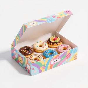 Tùy Chỉnh Giấy Donut Bao Bì Bánh Biscuit Bánh Nướng Món Tráng Miệng Bánh Bánh Doughnuts Bánh Mì Bánh Ngọt Hộp Các Tông Với Logo In Ấn - Product Image 4