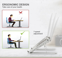 Boneruy P2 Support de lit pour ordinateur portable réglable avec livraison rapide, idéal pour le bureau et la maison, avec coussin intégré