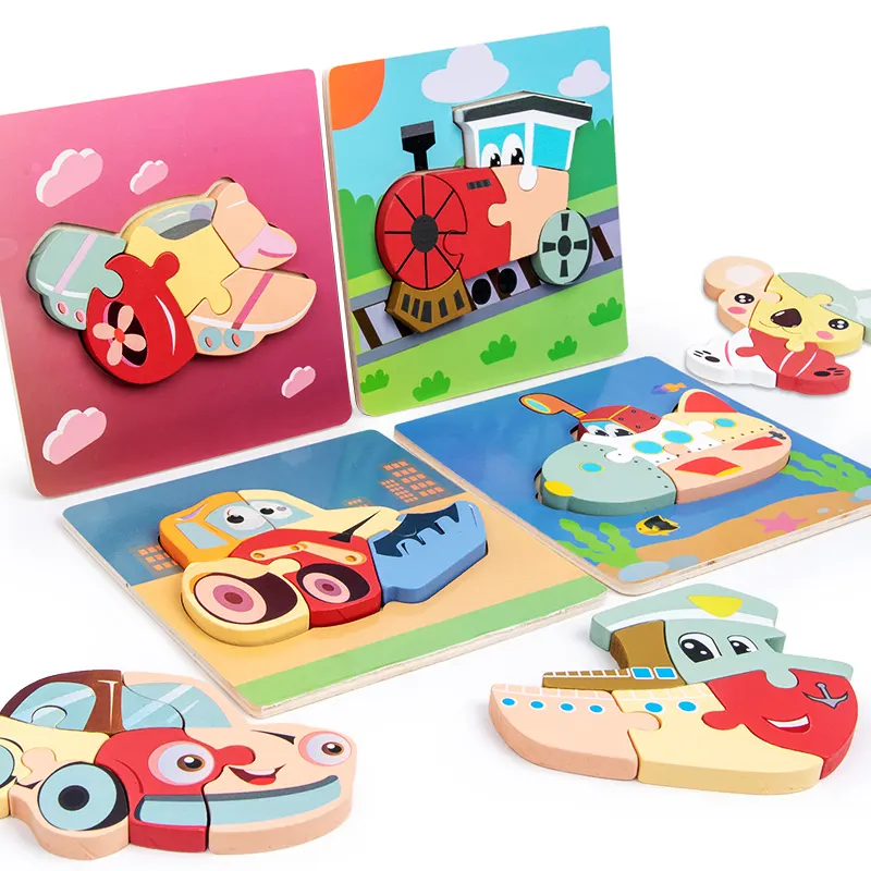 Children Animal 3D Wooden Jigsaw Puzzle spielzeug Montessori Educational Learning Game Toys For Baby Toddlers Kids