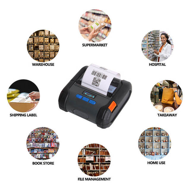 N04 Mini Thermal Receipt & Label Printer USB for Wi-Fi 48-80mm Paper Portable Barcode Printer in Stock