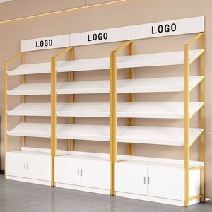 Estantería de góndola de estilo moderno, estantes de góndola individuales de doble cara, estantes de supermercado, estantes de exhibición de <span class=keywords><strong>Metal</strong></span> de madera para supermercado - Product Image 4