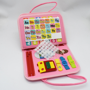 Jouet éducatif Montessori pour enfants, tableau d'activités rose sirène, livre silencieux, ressources pédagogiques, livre d'activités en feutre pour filles - Product Image 6