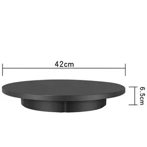 Platine rotative motorisée électrique, support d'affichage à vitesse fixe de 42cm, charge maximale 100kg, rotation à 360 degrés, pour photographie de produits