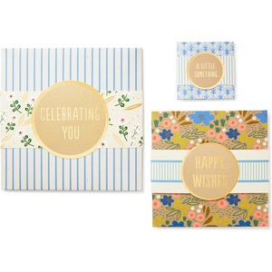 ชุดกล่องของขวัญ 3 ชิ้น ขนาดต่างๆ (ลายดอกไม้และลายทาง) เหมาะสำหรับห่อของขวัญ สามารถปรับแต่งได้ตามต้องการ - Product Image 3