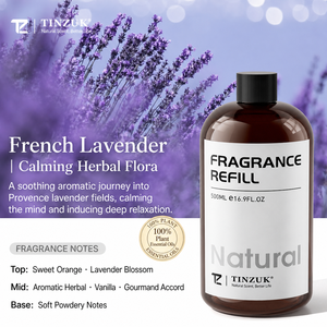 Flacone Ricaricabile da 500ml per Diffusore di Aromi, Essenza Rilassante alla Lavanda Francese per Umidificatore a Ultrasuoni, Etichetta Privata, Produzione OEM - Product Image 1