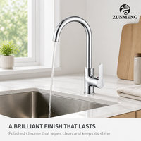 Robinet de cuisine moderne en acier inoxydable à poignée unique pour eau potable, purificateur d'eau pour hôtel, appartement, bureau, restaurant, bar