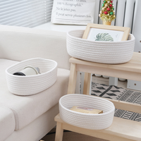 Taille personnalisée, panier de rangement simple tissé en corde de coton, organisateur pliable pour le ménage, les jouets pour enfants, les vêtements de bébé