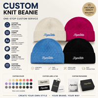 Gorro de Punto Personalizado de Alta Calidad, Gorro de Invierno Bordado, Gorro de Pescador Corto