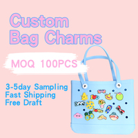 Nouvelle maman plage accessoires en caoutchouc insérer charme mignon nourriture sac en caoutchouc pendentif sac de plage accessoires