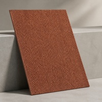 Revêtement mural moderne en pierre souple flexible MCM, texture tissée en lin rougeâtre, imperméable, panneau pliable, intérieur extérieur, salon