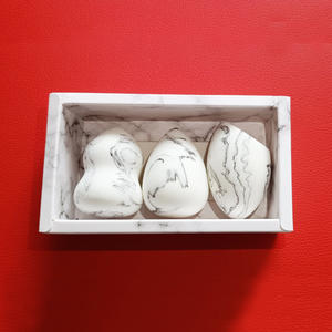 Éponge de maquillage <span class=keywords><strong>magique</strong></span> en forme de goutte d'eau, non en latex, bicolore, motif marbré, pour le maquillage, avec logo imprimé - Product Image 3