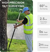 Récepteur GNSS SMA26 Plus Base et Mobile RTK GPS pour l'arpentage, Précision 1 cm, Contrôleur portable pour écran 5 pouces, Autonomie 2 jours