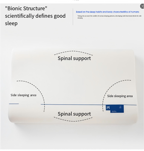 Bantal Leher Busa Memori Gelombang WJ-1002 MAIDISHI dengan Penutup Kain Isi Busa Memori Desain Portabel untuk Dukungan Leher di Tempat Tidur - Product Image 4