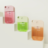 Vente en gros de flacons vaporisateurs transparents en PETG pour parfum et désinfectant pour les mains, format poche, 38 ml, 50 ml, impression sur écran, OEM, ODM, personnalisé