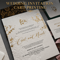 Samtene Hochzeitseinladungskarten mit Goldfolienprägung Luxuriöses Maßgefertigtes Hochzeitspapier-Set