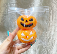 Jouet Squishy Mignon et Doux Patte de Chat Citrouille Fantôme Halloween, Balle Anti-Stress Extensible, Jouet Fidget pour Filles 5-7 Ans, Cadeau de Fête