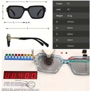 Lunettes de soleil rétro personnalisées 2025 pour hommes et femmes, avec rivets, double pont, protection UV400, verres dégradés, double couleur, style pilote punk pour femmes - Product Image 5