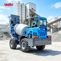 Petit camion malaxeur à béton autochargeant avec pompe pour travaux routiers – Prix en Chine