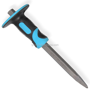 <span class=keywords><strong>Ciseau</strong></span> à maçonner à froid <span class=keywords><strong>de</strong></span> qualité supérieure, en acier au carbone plat et pointu, avec manche en caoutchouc - Product Image 3