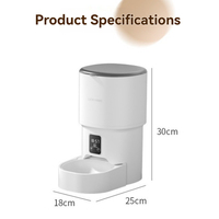 Distributeur automatique de nourriture intelligent connecté 4L en plastique écologique avec caméra et contrôle par application Wi-Fi pour chiens