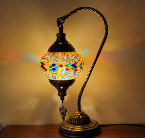 Turkish Mosaic Swan Neck DIY Desk Lamp Kit with Flexible LED Dimmable for Adult & Child Activities Home Night Light - Product Image 4