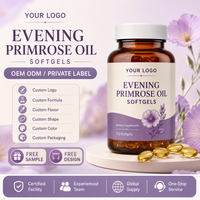 Gélules d'huile d'onagre pour le soutien hormonal quotidien des femmes, gélules naturelles pures et pressées
