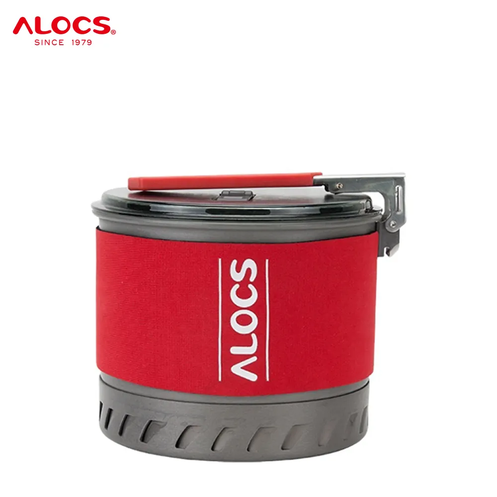 Alocs Outdoor Camping Hard Anodized Aluminum Cookware With Lid