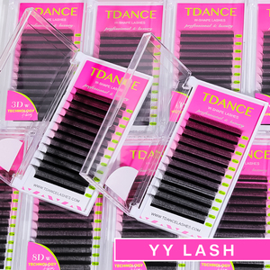 <span class=keywords><strong>YY</strong></span> Lash mejor precio automático fácil ventilador volumen negro seda adhesivo Cachemira extensión de pestañas Cilios TDANCE bandeja de pestañas - Product Image 5