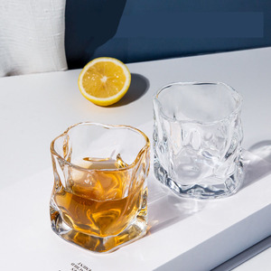 Vaso de Whisky de Vidrio de 200 ml en Oferta, Forma Irregular con Color Electrochapado - Product Image 2