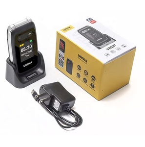 Télé<span class=keywords><strong>phone</strong></span> à clapet double écran UNIWA V202T pour seniors avec bouton SOS, grandes touches, télé<span class=keywords><strong>phone</strong></span> 4G pour malentendants avec base de charge - Product Image 6