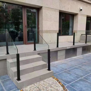 Rampe d'escalier Main courante en acier inoxydable Balustres en fer pour escaliers intérieurs Balcon Balustrade en verre trempé médiocre - Product Image 5