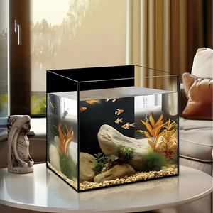 Acquario Ultra-Trasparente da 60 Galloni 5-in-1 e 3-in-1 per Piante Acquatiche, Set per Tartarughe di Piccole Dimensioni, Acquario Paesaggistico - Product Image 1