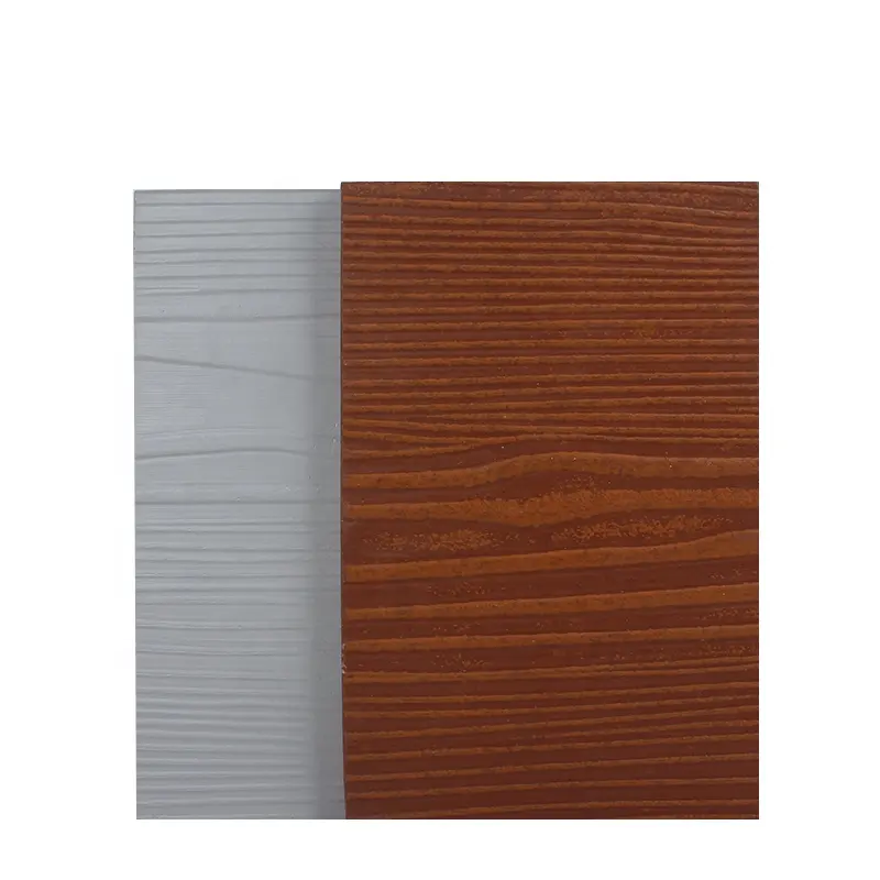Tablero de revestimiento de fibrocemento de grano de madera impermeable al por mayor para instalar paneles de pared exteriores decorativos