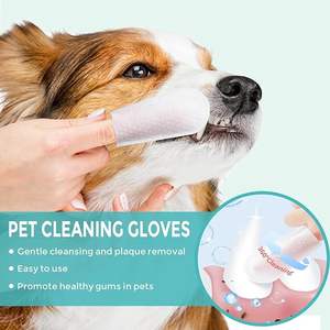 Fabricante Custom Logo Pet Teeth Cleaning Finger Sleeve Wet Wipes Escovas de dedos descartáveis Dog and Cat Oral Cleaning - Product Image 2