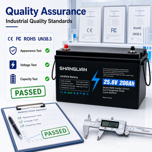 Batería LiFePO4 de 25.6V 200Ah 5120Wh de Ciclo Profundo de Litio Hierro Fosfato con BMS Inteligente. - Product Image 5