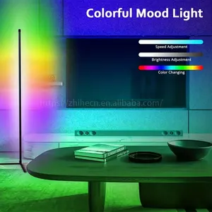 Modern CCT Color Change Corner RGB Decorative Tripod Nordic Silicone LED Remote Control Floor Standing Light for Living Room