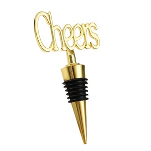 Cheers <b>Wine</b> Bottle <b>Stopper</b> Gold Zinc Alloy Wedding Party Gift Simple Style - Product Image 5