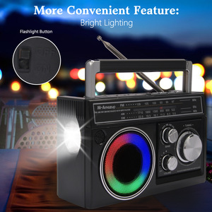 วิทยุฉุกเฉินพลังงานแสงอาทิตย์แบบย้อนยุค AM FM SW WB แบบพกพาพร้อมไดนาโมมือหมุน ช่องเสียบ TF บลูทูธ ไฟฉาย LED ลำโพง พาวเวอร์แบงค์ <span class=keywords><strong>SOS</strong></span> อุปกรณ์เอาตัวรอดกลางแจ้ง - Product Image 3