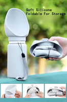 2024 personnalisé Portable chien bouteille d'eau vente chaude Silicone distributeur tendance accessoires pour animaux de compagnie pour voyage et marche pour l'alimentation