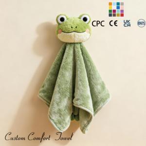 Serviette de confort en peluche marron mignon <span class=keywords><strong>renne</strong></span> pour bébés et enfants, couverture douce en forme d'animal en peluche - Product Image 2