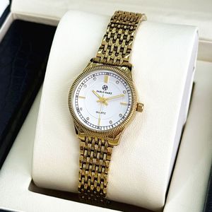 Nuevo modelo de reloj - reloj de pulsera de cuarzo dorado, estilo moderno y elegante para mujer, resistente al agua, con cadena. - Product Image 4